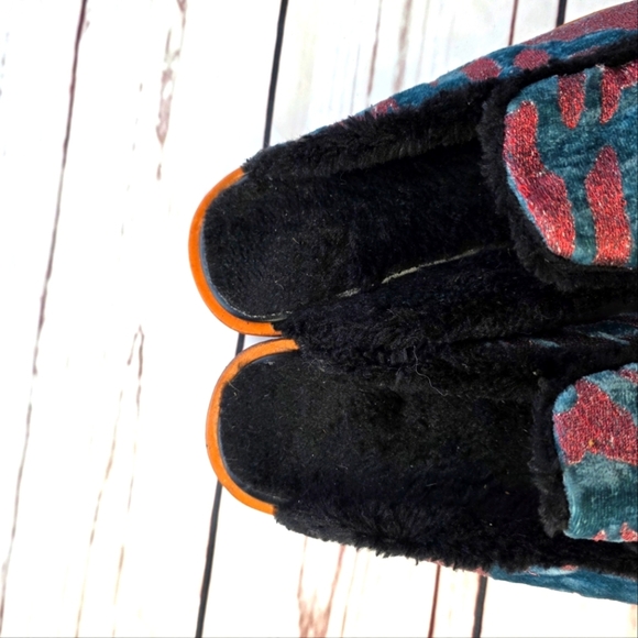 Free People Butterfly Effect Velvet Mules Sherpa Lined 10 - Picture 7 of 7